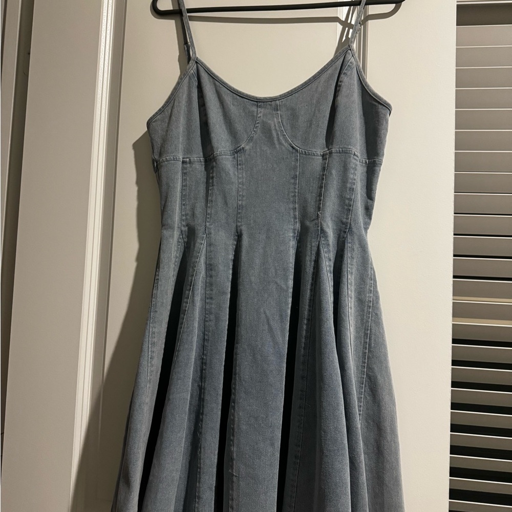 So Me light Denim Dress with Spaghetti Straps